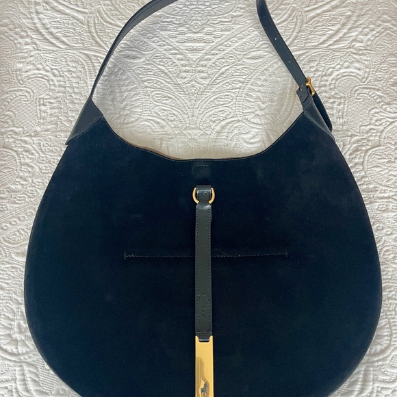 Polo Ralph Lauren Handbags - Polo Ralph Lauren - Polo ID Large Suede Shoulder Bag